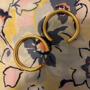 J crew Gold Hoop Earrings